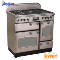 اجاق گاز تاکنوگاز مدل فالکون 5B-SS استیل با دستگیره کروم و صفحه استیل