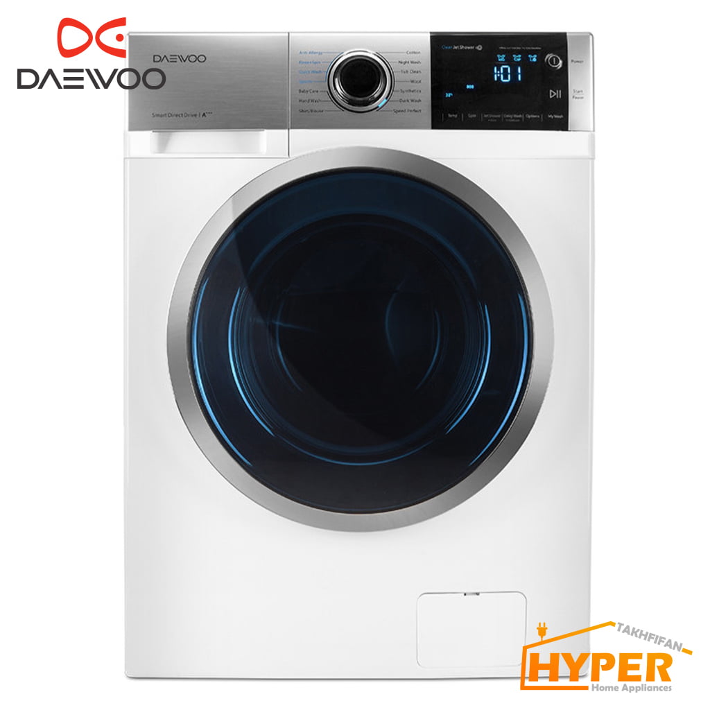 ماشین لباسشویی دوو DWK-Pro841TT سفید 8 کیلویی
