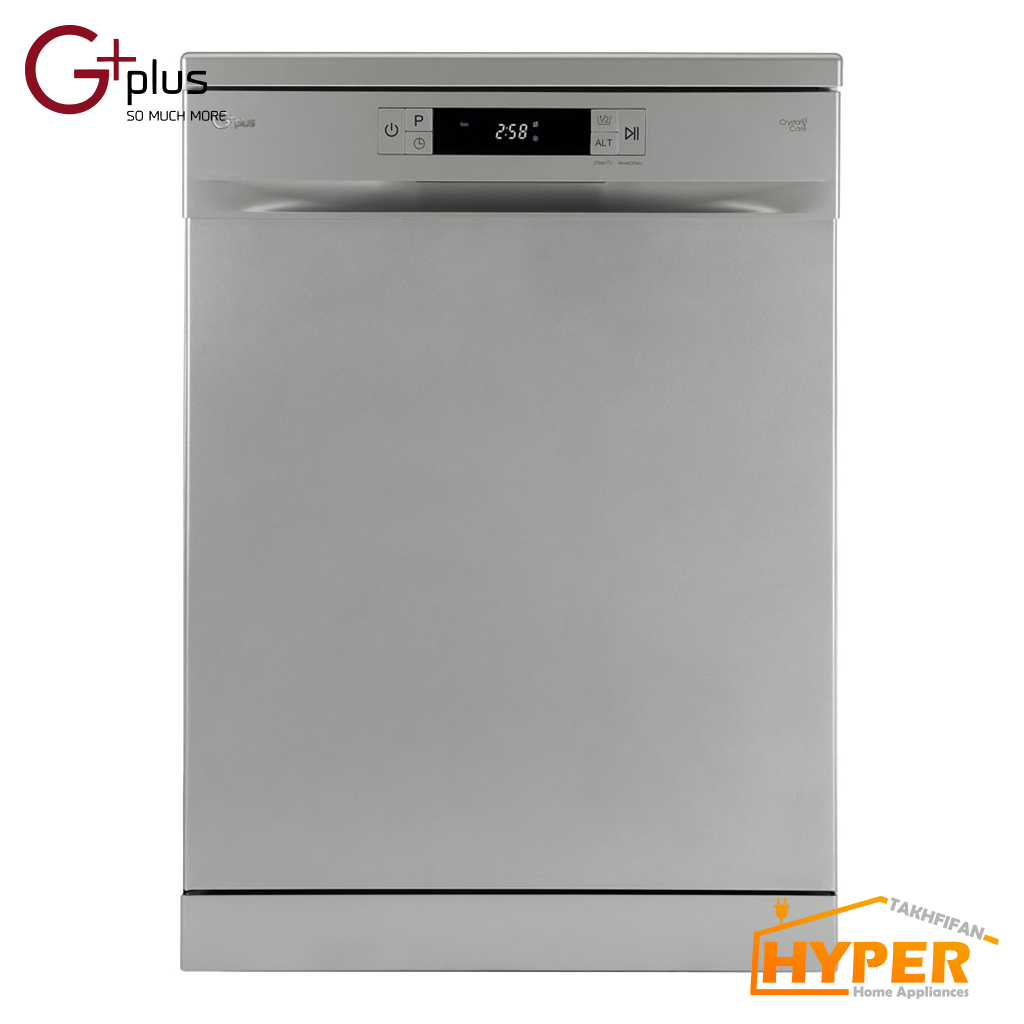 ماشین ظرفشویی جی پلاس GDW-K462S نقره ای 14 نفره