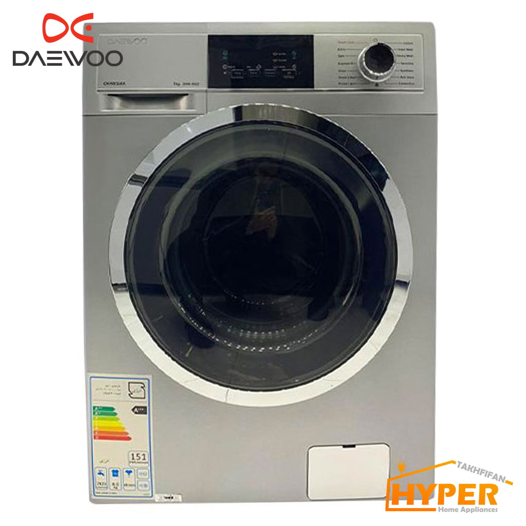 ماشین لباسشویی دوو DWK-8143 تیتانیوم پنل تیتانیوم 8 کیلویی