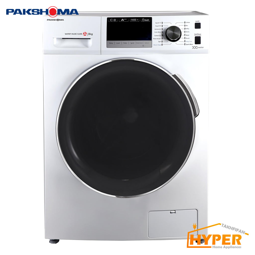 ماشین لباسشویی پاکشوما TFI-83403 WT سفید 8 کیلویی