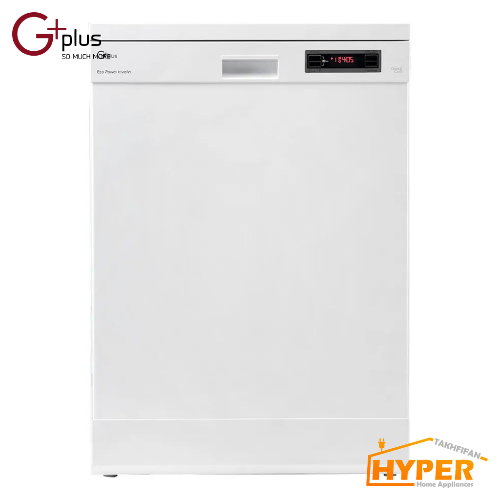 ماشین ظرفشویی جی پلاس GDW-J552W سفید 15 نفره