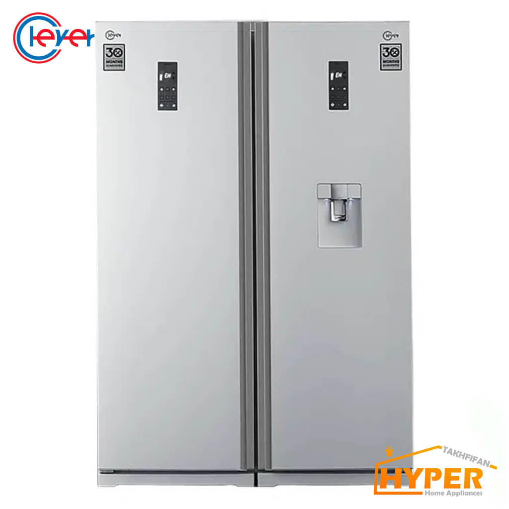 یخچال فریزر دوقلو کلور Glory سفید چرم