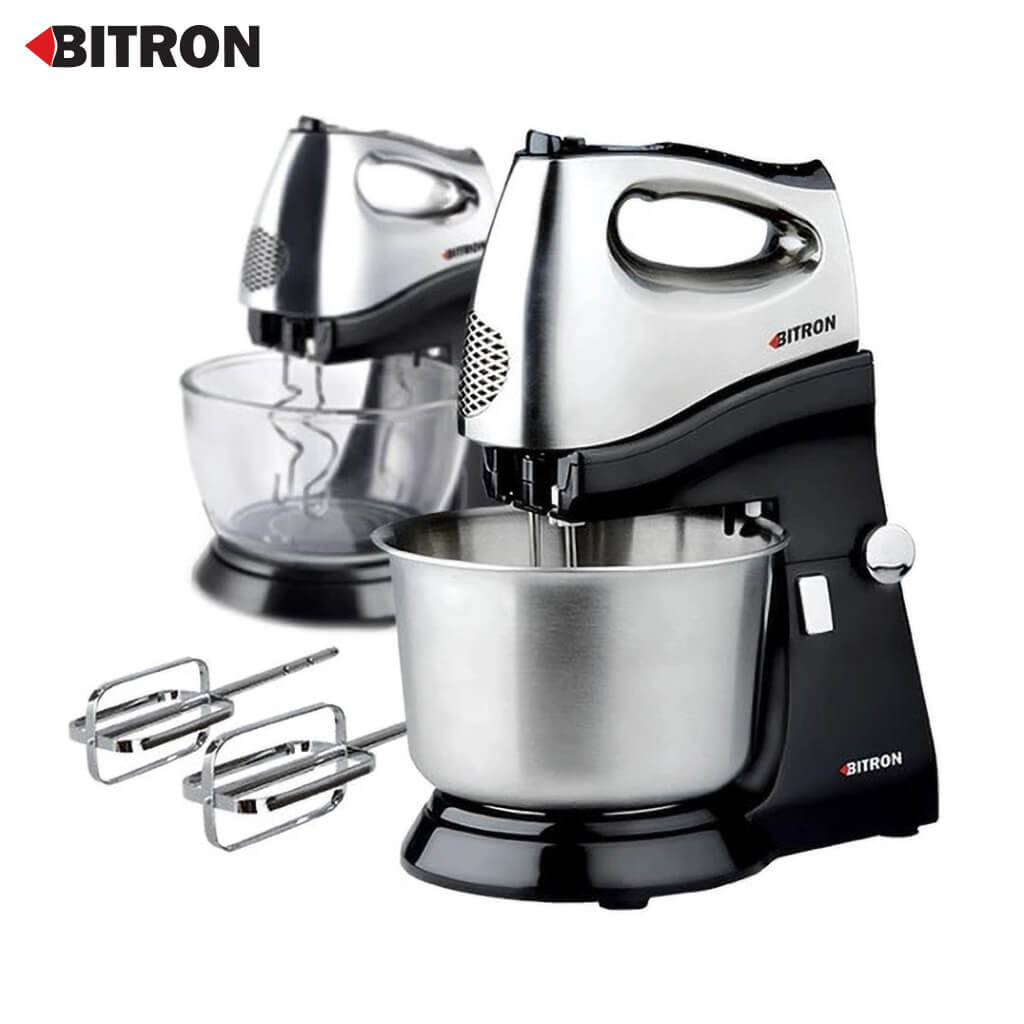 همزن بایترون BHK-8KSHS با 2 کاسه استیل پیرکس